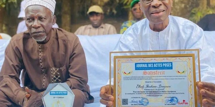 Distinction : Honorable Ibrahima Bangoura, président de Labessayi-CALADESKA, honoré pour son engagement en faveur de la paix