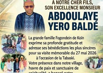 Fogondein de Koïn : la grande famille exprime sa reconnaissance à Son Excellence Abdoulaye Yero Baldé
