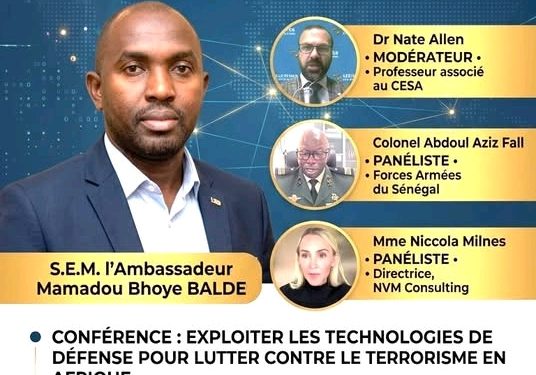 L’Intelligence Artificielle au cœur de la lutte antiterroriste en Afrique : SEM l’Ambassadeur Mamadou Bhoye BALDE participe aux travaux du CESA