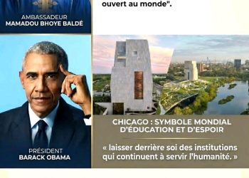 Chicago : le Barack Obama Presidential Center ouvre ses portes, l’Ambassadeur Mamadou Bhoye Baldé félicite l’ancien président des USA