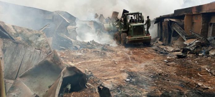 N’Zérékoré : incendie au grand marché, plusieurs blessés et d’importantes pertes matérielles