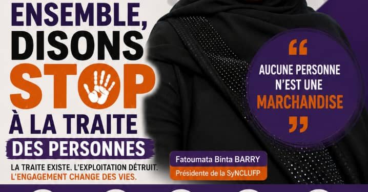 Guinée : la SyNCLUFP lance une campagne numérique pour lutter contre la traite des personnes