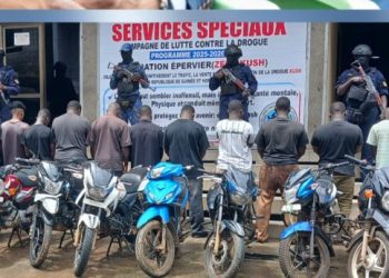 Guinée : 11 présumés membres d’un réseau de vol de motos présentés, 12 engins saisis par les Services spéciaux