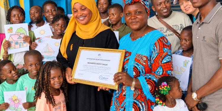 Solidarité : l’Ambassadeur Mamadou Bhoye Baldé salue l’engagement de l’ONG Équilibre 224 auprès des enfants vulnérables